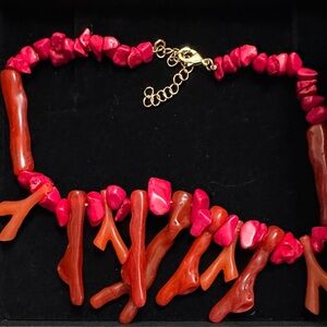 Red and Orange Coral Necklace